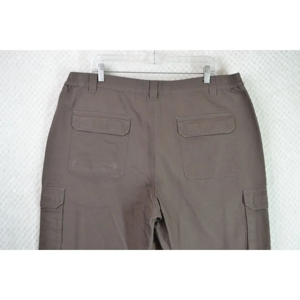 Cabela's Men's 40x30 Brown Heavyweight Canvas Hiking Reinforced Cargo Pants